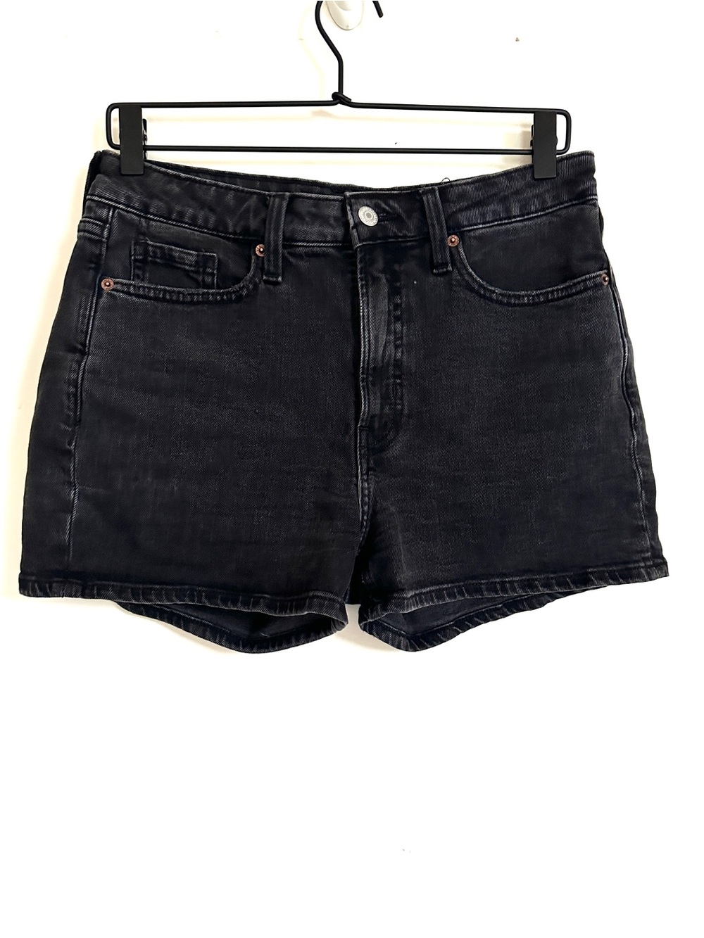 Old Navy Black OG Straight Denim Shorts
